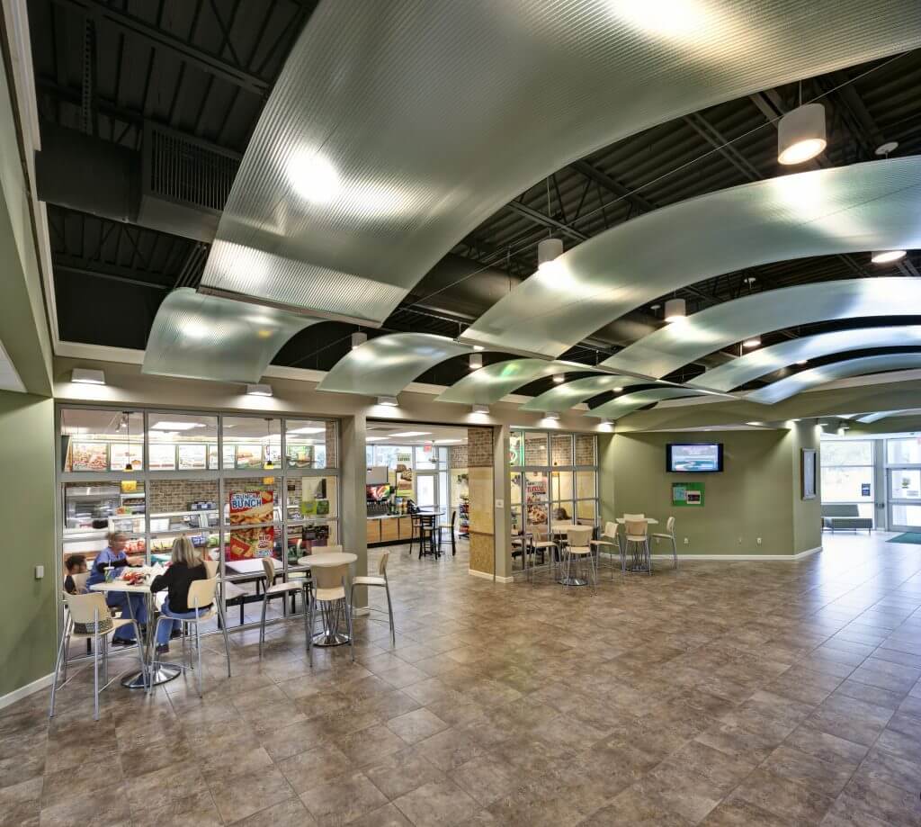 PSC Building 3600 retail dining area