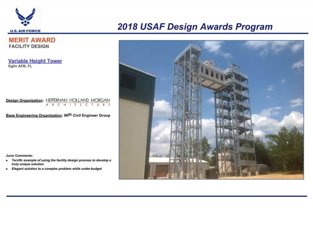 Merit Award from USAF for the Variable Height Tower